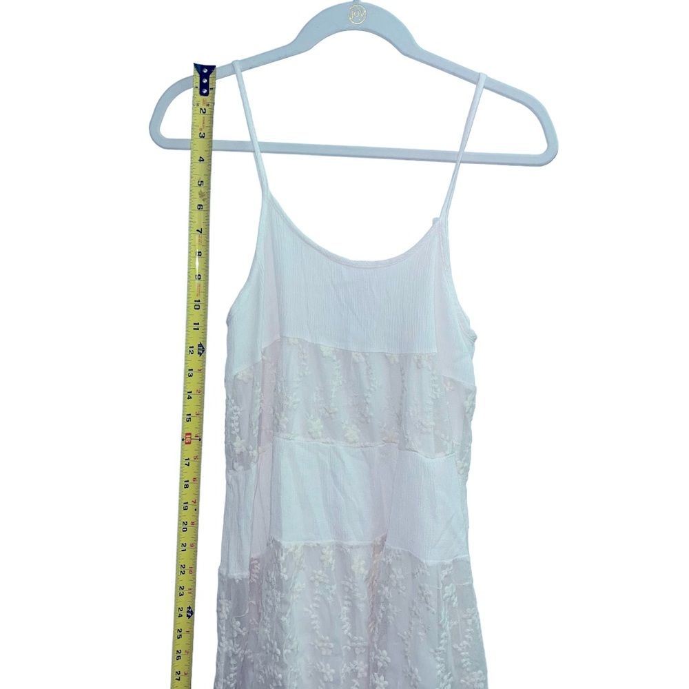 Vintage Y2K Wet Seal White Tiered Embroidered Babydoll CamiTank Floral Lace Sz S - Picture 2 of 4